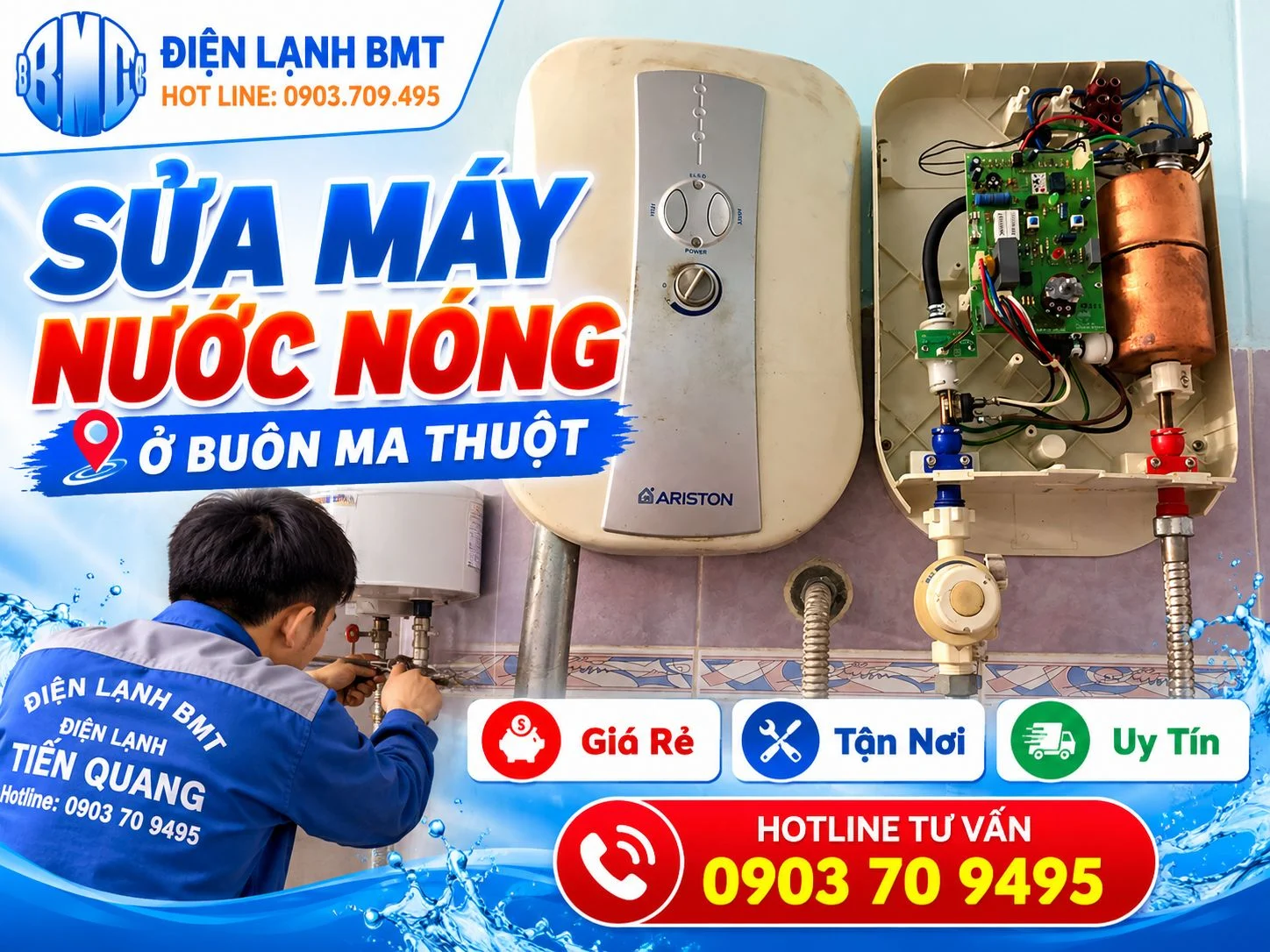 Sửa máy nước nóng ở Buôn Ma Thuột