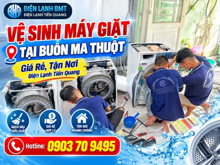 Vệ Sinh Máy Giặt Tại Buôn Ma Thuột