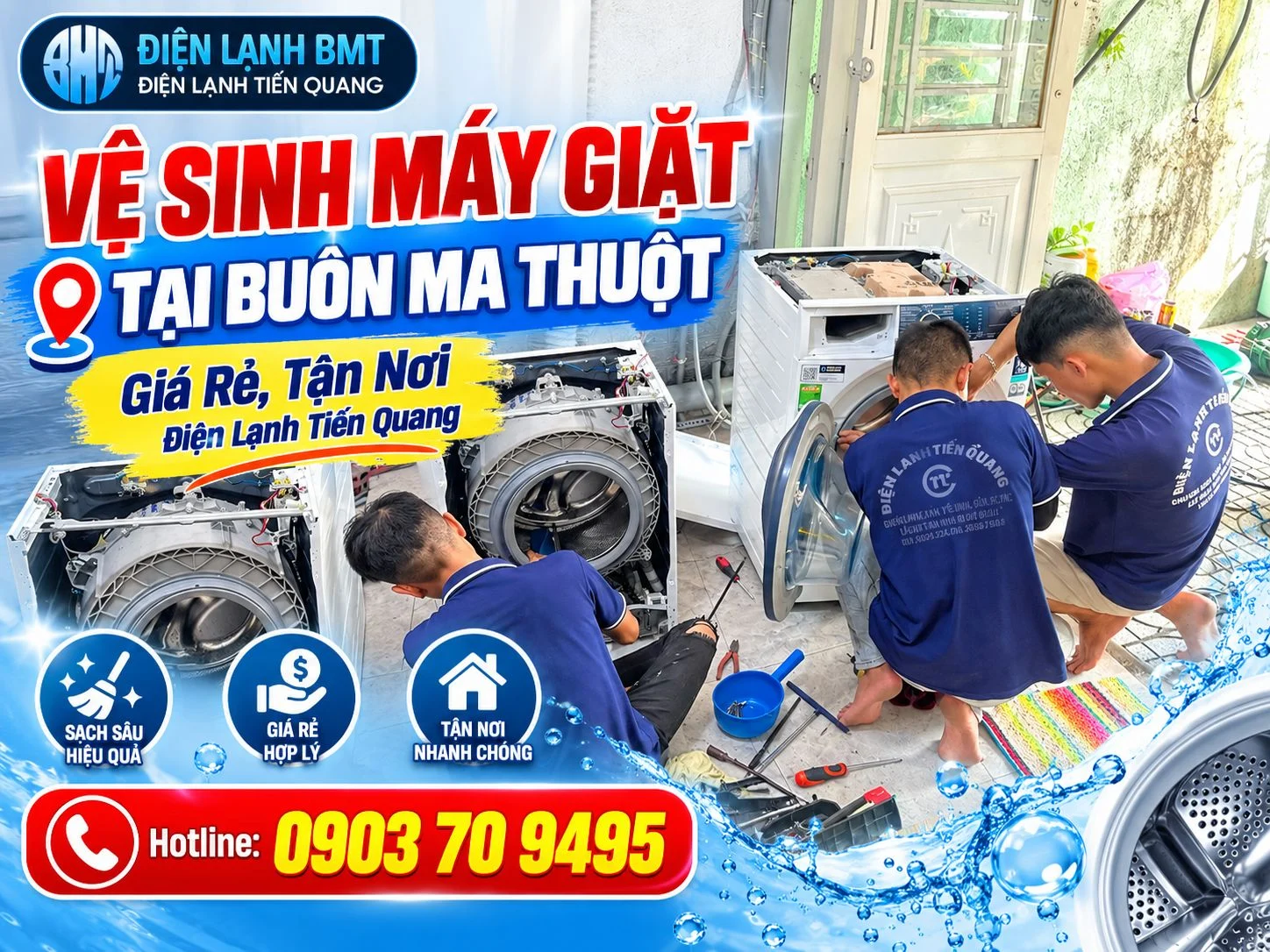 Vệ Sinh Máy Giặt Tại Buôn Ma Thuột