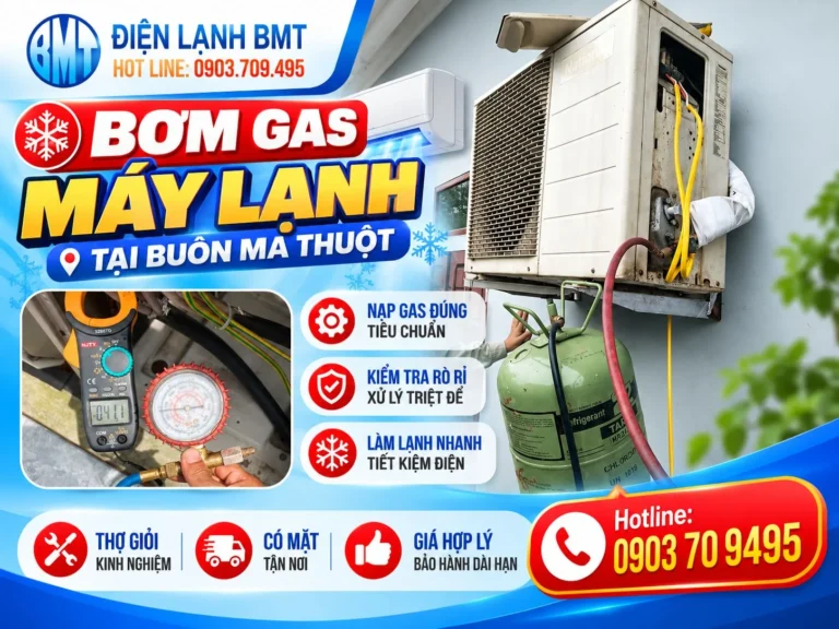 Bơm gas Máy Lạnh Tại Buôn Ma Thuột