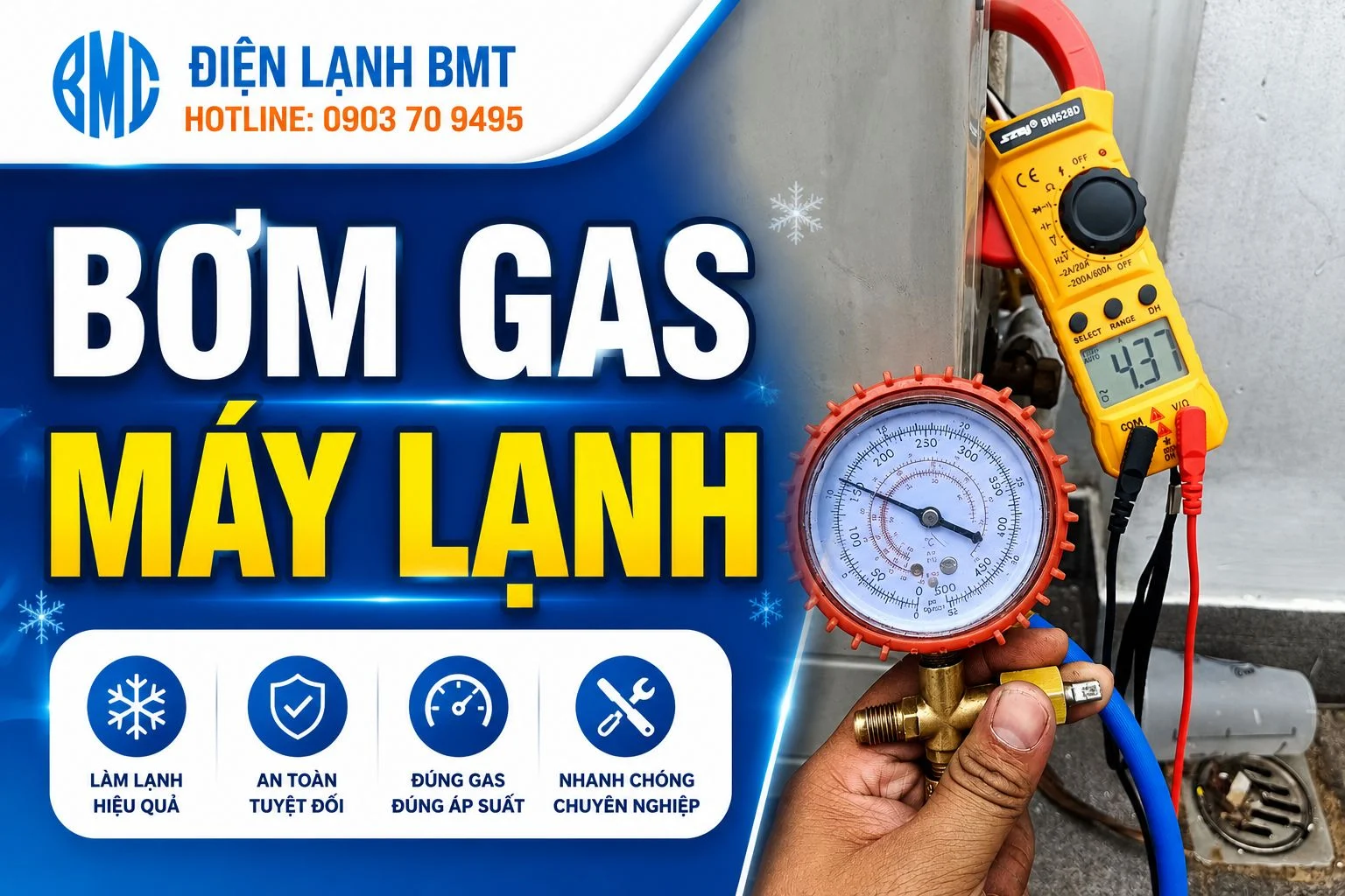 Bơm gas máy lạnh