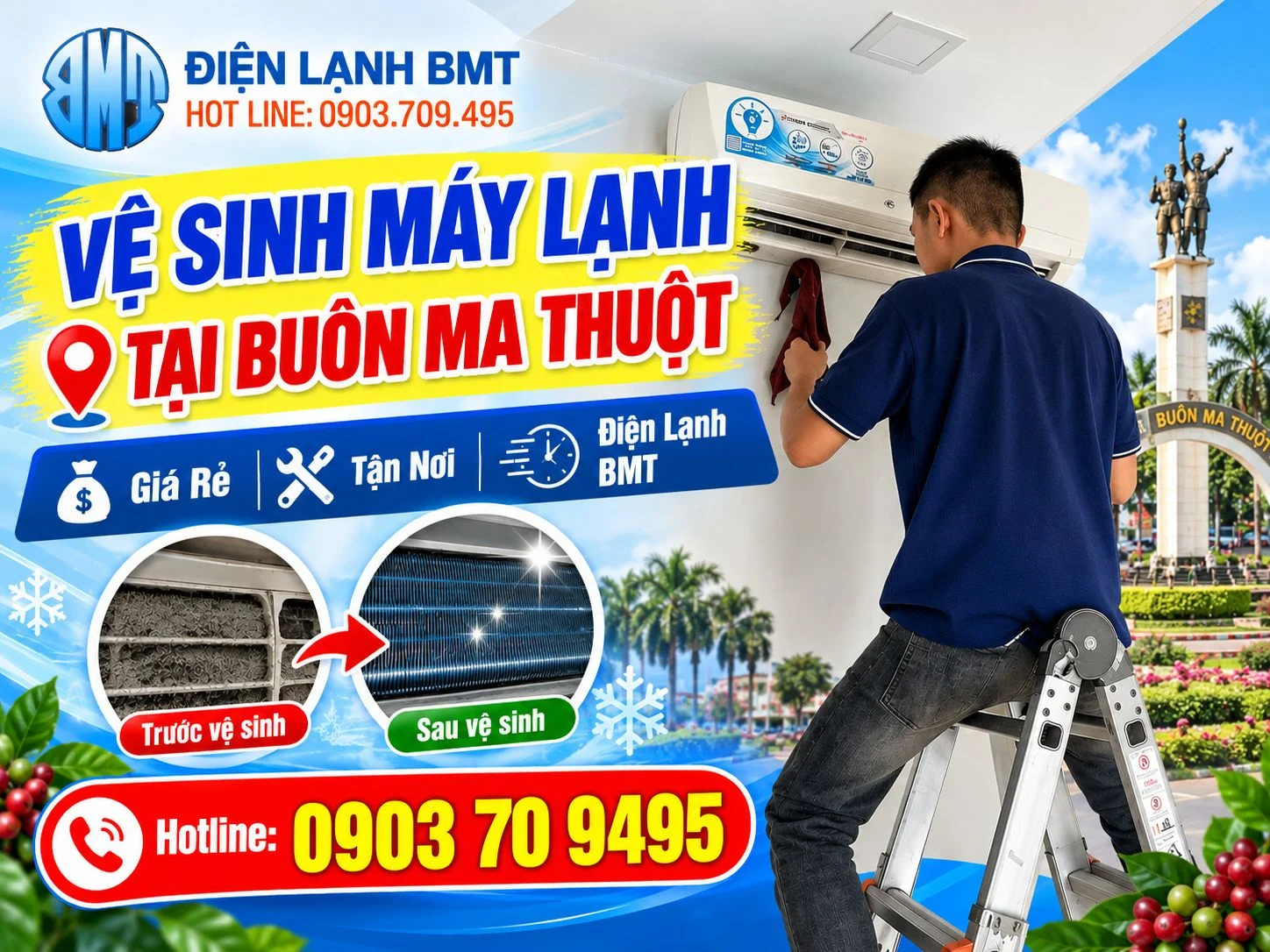 Vệ Sinh Máy Lạnh Tại Buôn Ma Thuột